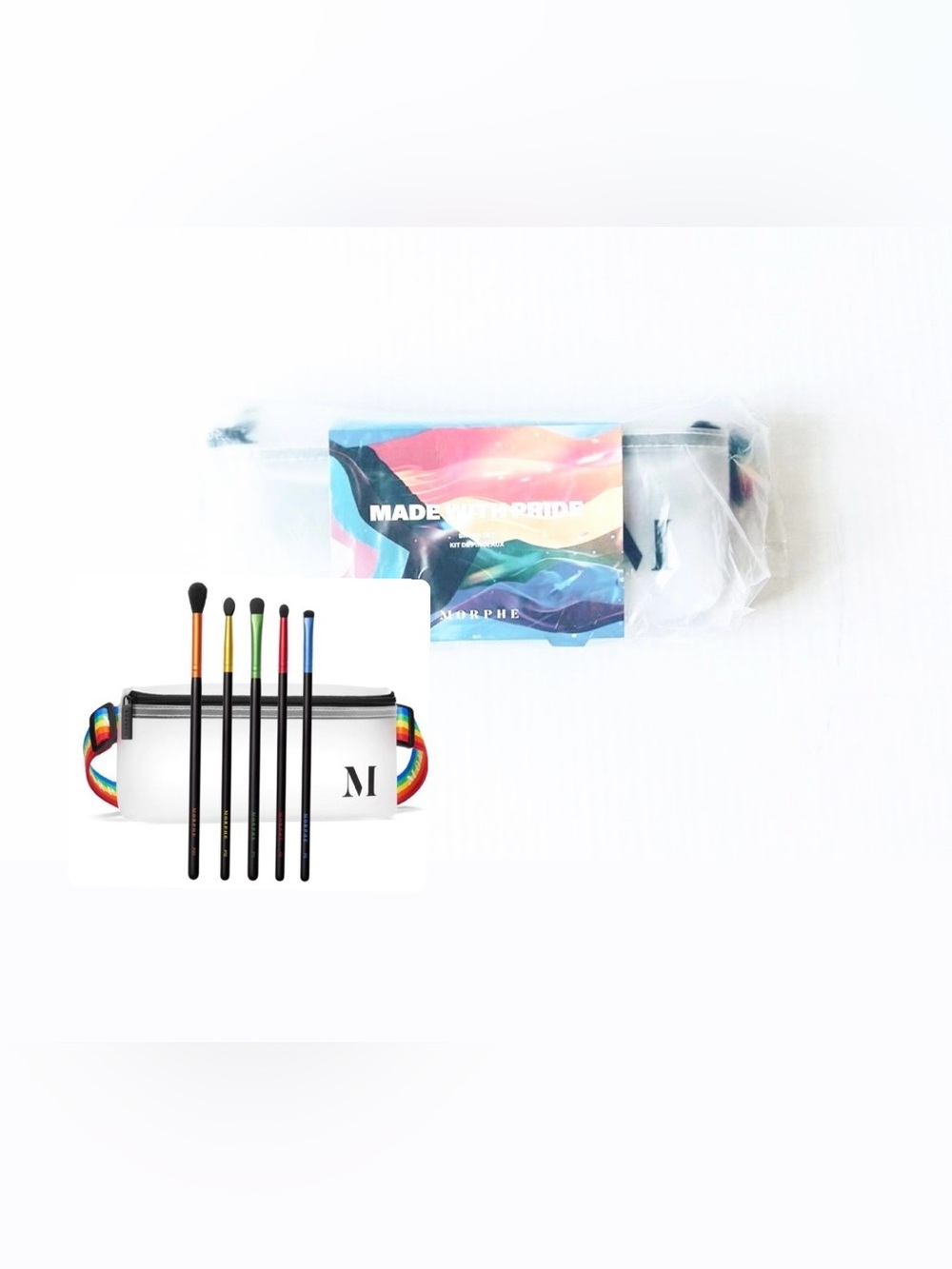 Morphe Pride 6-Piece Eye Brush Set With Pride Belt Bag